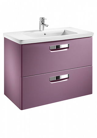 Фото: Комплект мебели 70 см Roca Gap фиолетовый, с подсветкой + шкаф-пенал левый Roca в каталоге